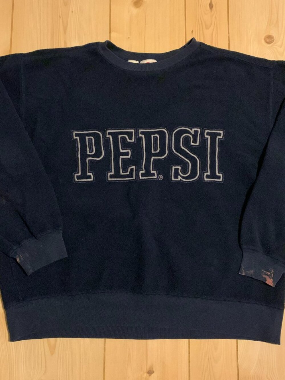 Vintage 90s Nothing Else Is A Pepsi Cola Soda Advertisement Fleece Sweater XL